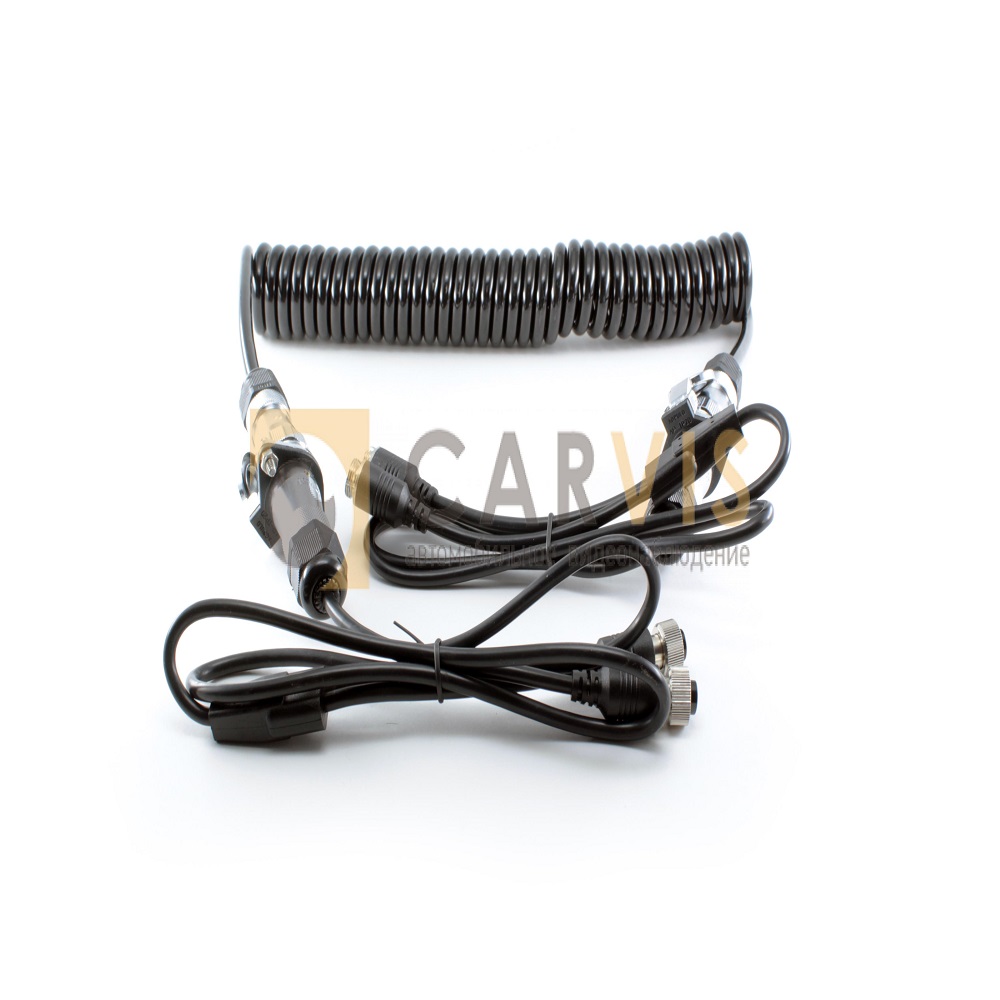 Кабель 2×4pin(мама) — 2×4pin(папа) спиральный 6м - ООО "Где Авто"